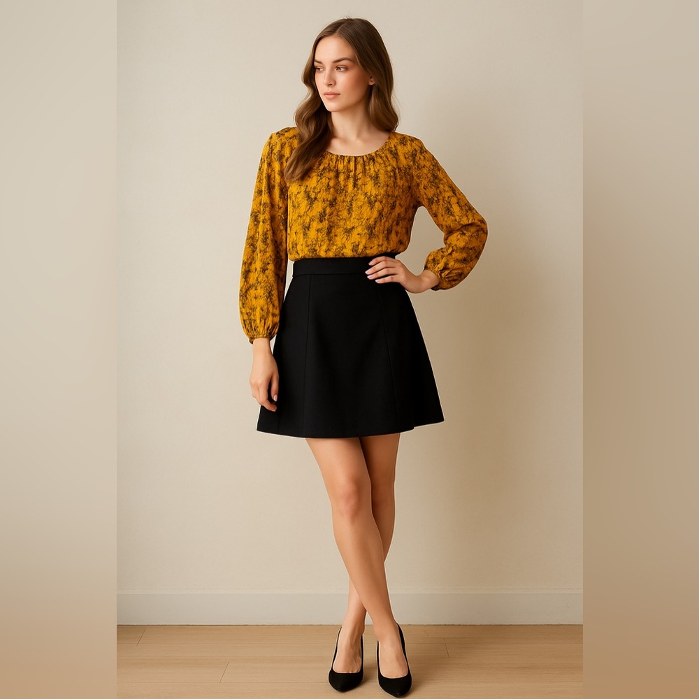Sundance Anne Silk Regal Long Sleeve Blouse Size M